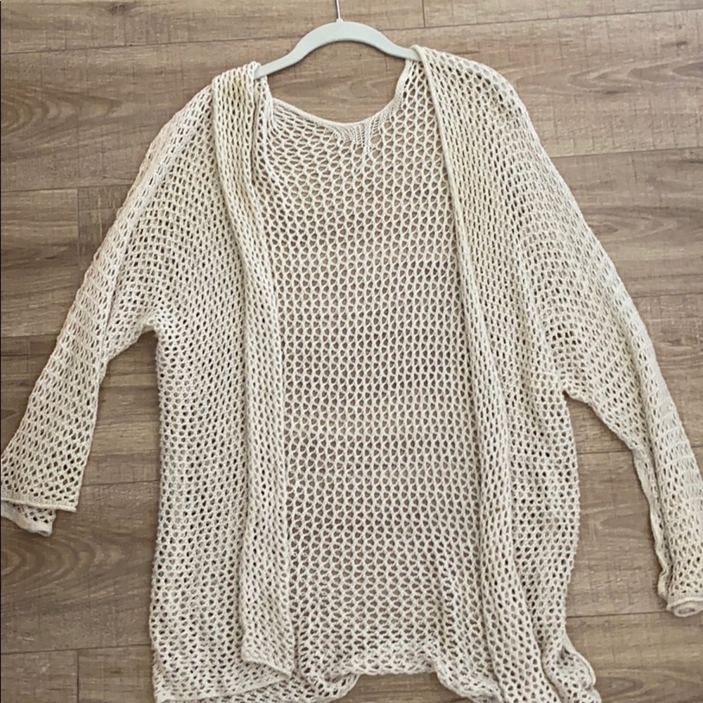 Brandy Melville long crochet cardigan
